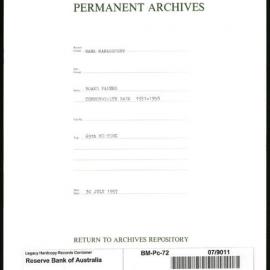 Bank Management - Commonwealth Bank - Board Papers - 1951 - 1959 - 69th Meeting - 30 July 1957