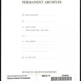 Bank Management - Commonwealth Bank - Board Papers - 1951 - 1959 - 68th Meeting - 26 June 1957