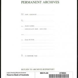 Bank Management - Commonwealth Bank - Board Papers - 1951 - 1959 - 62nd Meeting - 12 December 1956