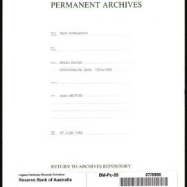 Bank Management - Commonwealth Bank - Board Papers - 1951 - 1959 - 56th Meeting - 27 June 1956