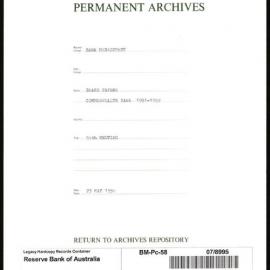 Bank Management - Commonwealth Bank - Board Papers - 1951 - 1959 - 55th Meeting - 23 May 1956