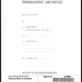 Bank Management - Commonwealth Bank - Board Papers - 1951 - 1959 - 54th Meeting - 23 April 1956