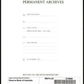 Bank Management - Commonwealth Bank - Board Papers - 1951 - 1959 - 50th Meeting - 23 November 1955