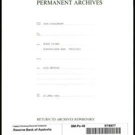Bank Management - Commonwealth Bank - Board Papers - 1951 - 1959 - 45th Meeting - 27 June 1955