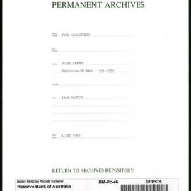 Bank Management - Commonwealth Bank - Board Papers - 1951 - 1959 - 43rd Meeting - 4 May 1955
