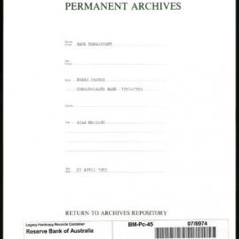Bank Management - Commonwealth Bank - Board Papers - 1951 - 1959 - 42nd Meeting - 27 April 1955