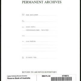 Bank Management - Commonwealth Bank - Board Papers - 1951 - 1959 - 41st Meeting - 23 March 1955