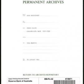 Bank Management - Commonwealth Bank - Board Papers - 1951 - 1959 - 39th Meeting - 26 January 1955