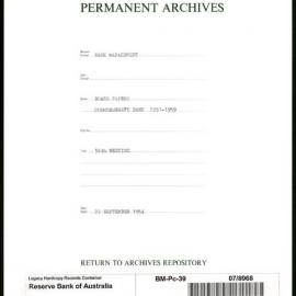 Bank Management - Commonwealth Bank - Board Papers - 1951 - 1959 - 36th Meeting - 22 September 1954