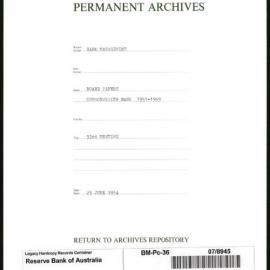 Bank Management - Commonwealth Bank - Board Papers - 1951 - 1959 - 33rd  Meeting - 23 June 1954