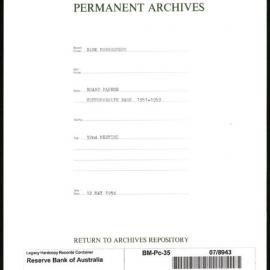 Bank Management - Commonwealth Bank - Board Papers - 1951 - 1959 - 32nd Meeting - 12 May 1954