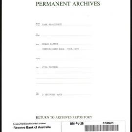 Bank Management - Commonwealth Bank - Board Papers - 1951 - 1959 - 27th Meeting - 2 December 1953