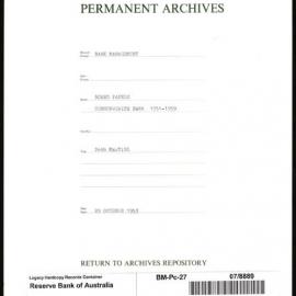 Bank Management - Commonwealth Bank - Board Papers - 1951 - 1959 - 26th Meeting - 28 October 1953