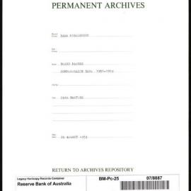 Bank Management - Commonwealth Bank - Board Papers - 1951 - 1959 - 24th Meeting - 26 August 1953