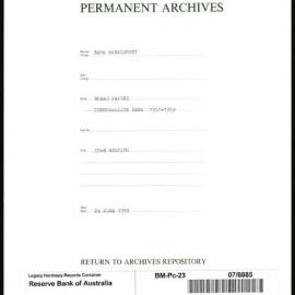 Bank Management - Commonwealth Bank - Board Papers - 1951 - 1959 - 22nd Meeting - 24 June 1953