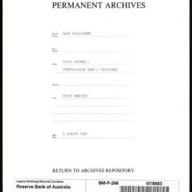 Bank Management - Commonwealth Bank - Board Papers - 1924 - 1945 - 265th Meeting - 3 August 1945