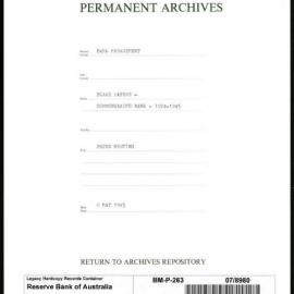 Bank Management - Commonwealth Bank - Board Papers - 1924 - 1945 - 262nd Meeting - 8 May 1945