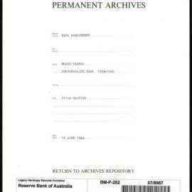 Bank Management - Commonwealth Bank - Board Papers - 1924 - 1945 - 251st Meeting - 13 June 1944