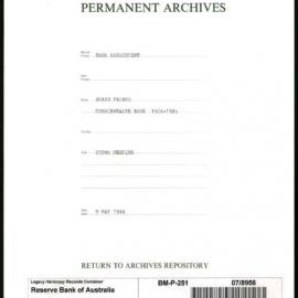 Bank Management - Commonwealth Bank - Board Papers - 1924 - 1945 - 250th Meeting - 9 May 1944