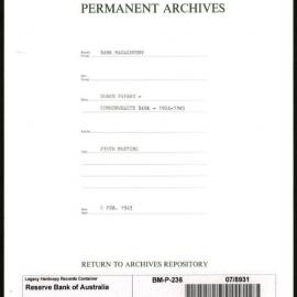 Bank Management - Commonwealth Bank - Board Papers - 1924 - 1945 - 235th Meeting - 8 February 1943