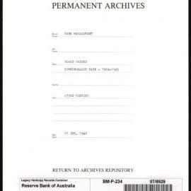 Bank Management - Commonwealth Bank - Board Papers - 1924 - 1945 - 233rd Meeting - 15 December 1942