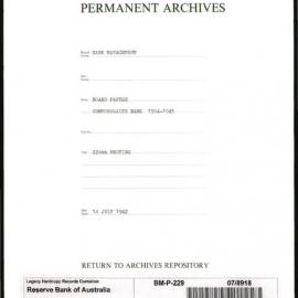 Bank Management - Commonwealth Bank - Board Papers - 1924 - 1945 - 228th Meeting - 14 July 1942