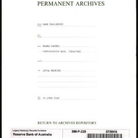 Bank Management - Commonwealth Bank - Board Papers - 1924 - 1945 - 227th Meeting - 16 June 1942