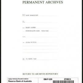 Bank Management - Commonwealth Bank - Board Papers - 1924 - 1945 - 224th Meeting - 13 March 1942