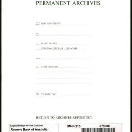 Bank Management - Commonwealth Bank - Board Papers - 1924 - 1945 - 214th Meeting - 17 June 1941