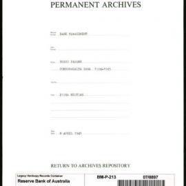 Bank Management - Commonwealth Bank - Board Papers - 1924 - 1945 - 212th Meeting - 8 April 1941