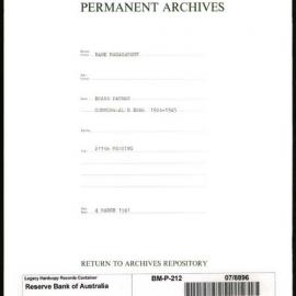 Bank Management - Commonwealth Bank - Board Papers - 1924 - 1945 - 211th Meeting - 4 March 1941