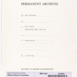 Bank Management - Commonwealth Bank - Board Papers - 1924 - 1945 - 202nd Meeting - 11 June 1940