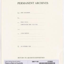 Bank Management - Commonwealth Bank - Board Papers - 1924 - 1945 - 195th Meeting - 28 November 1939