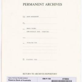 Bank Management - Commonwealth Bank - Board Papers - 1924 - 1945 - 189th Meeting - 8 August 1939
