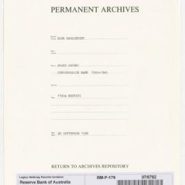 Bank Management - Commonwealth Bank - Board Papers - 1924 - 1945 - 178th Meeting - 28 September 1938