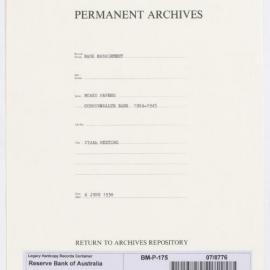 Bank Management - Commonwealth Bank - Board Papers - 1924 - 1945 - 174th Meeting - 6 June 1938