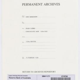 Bank Management - Commonwealth Bank - Board Papers - 1924 - 1945 - 170th Meeting - 15 February 1938