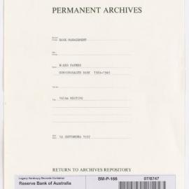 Bank Management - Commonwealth Bank - Board Papers - 1924 - 1945 - 165th Meeting - 14 September 1937
