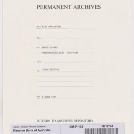 Bank Management - Commonwealth Bank - Board Papers - 1924 - 1945 - 162nd Meeting - 8 June 1937