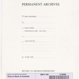 Bank Management - Commonwealth Bank - Board Papers - 1924 - 1945 - 149th Meeting - 18 May 1936