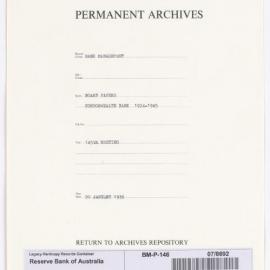 Bank Management - Commonwealth Bank - Board Papers - 1924 - 1945 - 145th Meeting - 20 January 1936