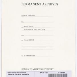 Bank Management - Commonwealth Bank - Board Papers - 1924 - 1945 - 143rd Meeting - 6 November 1935