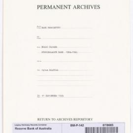 Bank Management - Commonwealth Bank - Board Papers - 1924 - 1945 - 141st Meeting - 11 September 1935