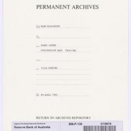 Bank Management - Commonwealth Bank - Board Papers - 1924 - 1945 - 135th Meeting - 29 April 1935
