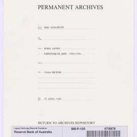 Bank Management - Commonwealth Bank - Board Papers - 1924 - 1945 - 134th Meeting - 15 April 1935