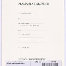Bank Management - Commonwealth Bank - Board Papers - 1924 - 1945 - 124th Meeting - 10 July 1934