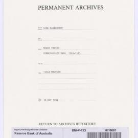 Bank Management - Commonwealth Bank - Board Papers - 1924 - 1945 - 122nd Meeting - 10 May 1934