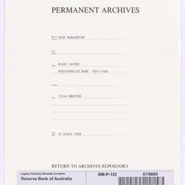 Bank Management - Commonwealth Bank - Board Papers - 1924 - 1945 - 121st Meeting - 10 April 1934