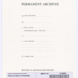 Bank Management - Commonwealth Bank - Board Papers - 1924 - 1945 - 120th Meeting - 6 March 1934