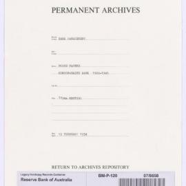 Bank Management - Commonwealth Bank - Board Papers - 1924 - 1945 - 119th Meeting - 12 February 1934